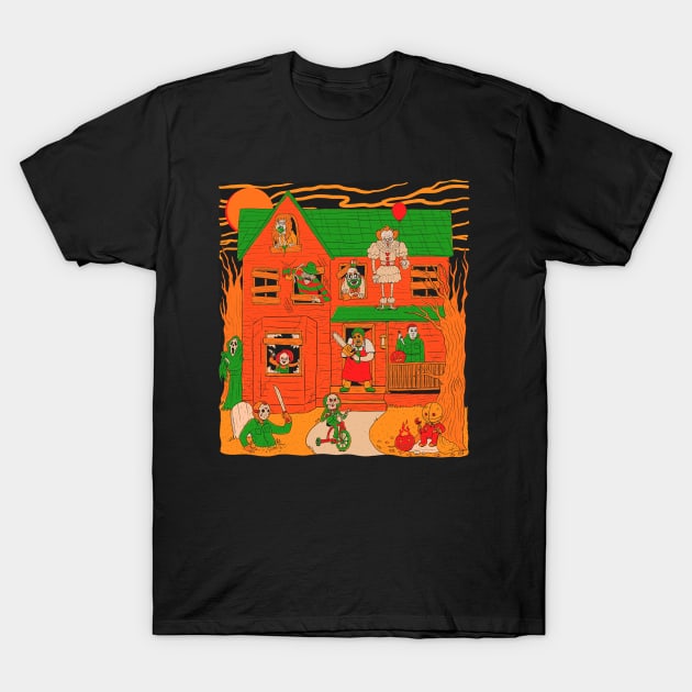 House of Horrors T-Shirt by chrisraimoart